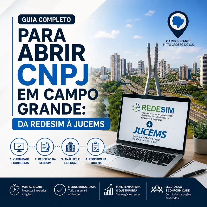 Guia Completo para Abrir CNPJ em Campo Grande: Da REDESIM à JUCEMS